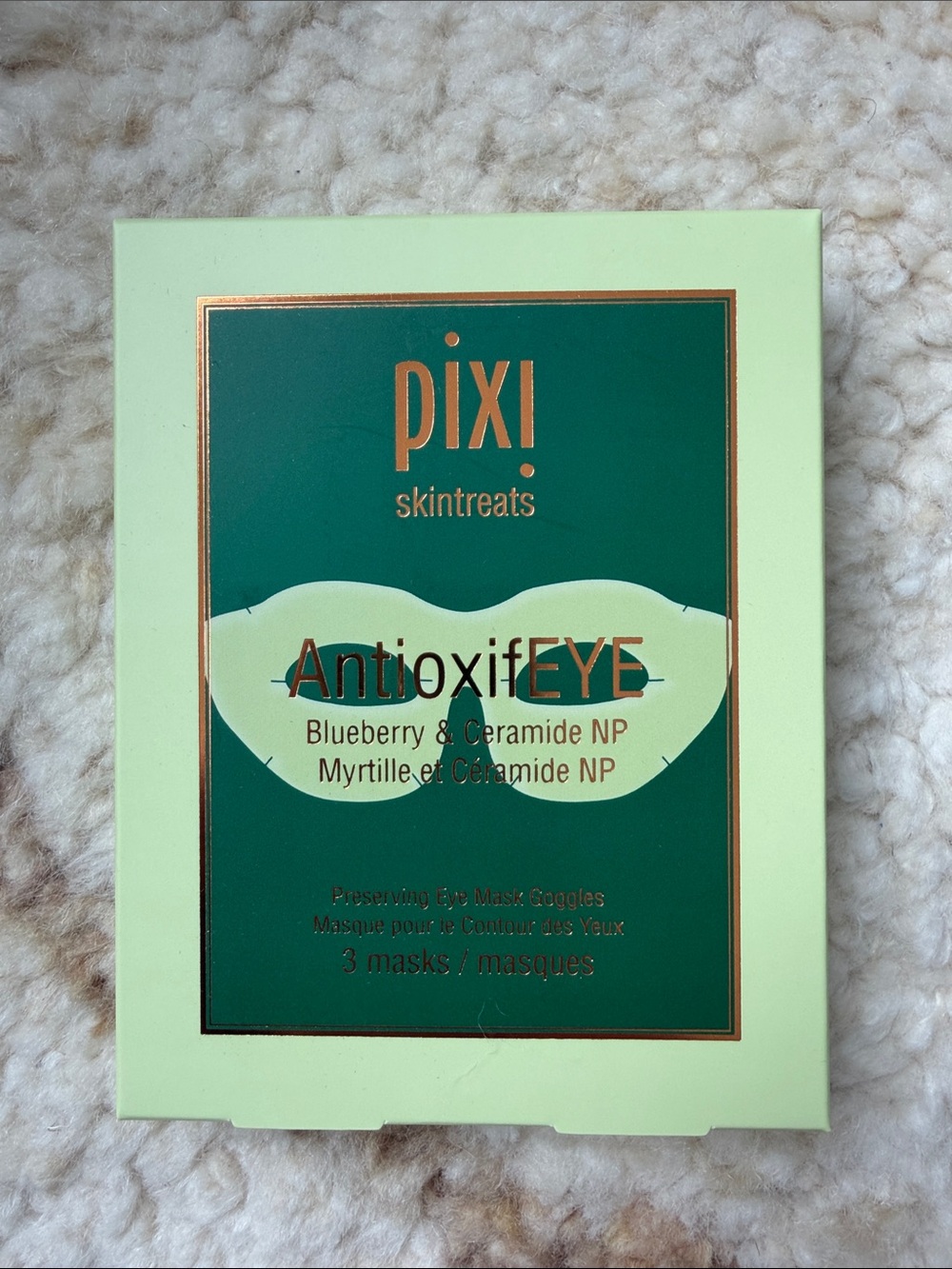 Pixi AntioxifEYE Eye Mask - Mint Green & Teal with Rose Gold